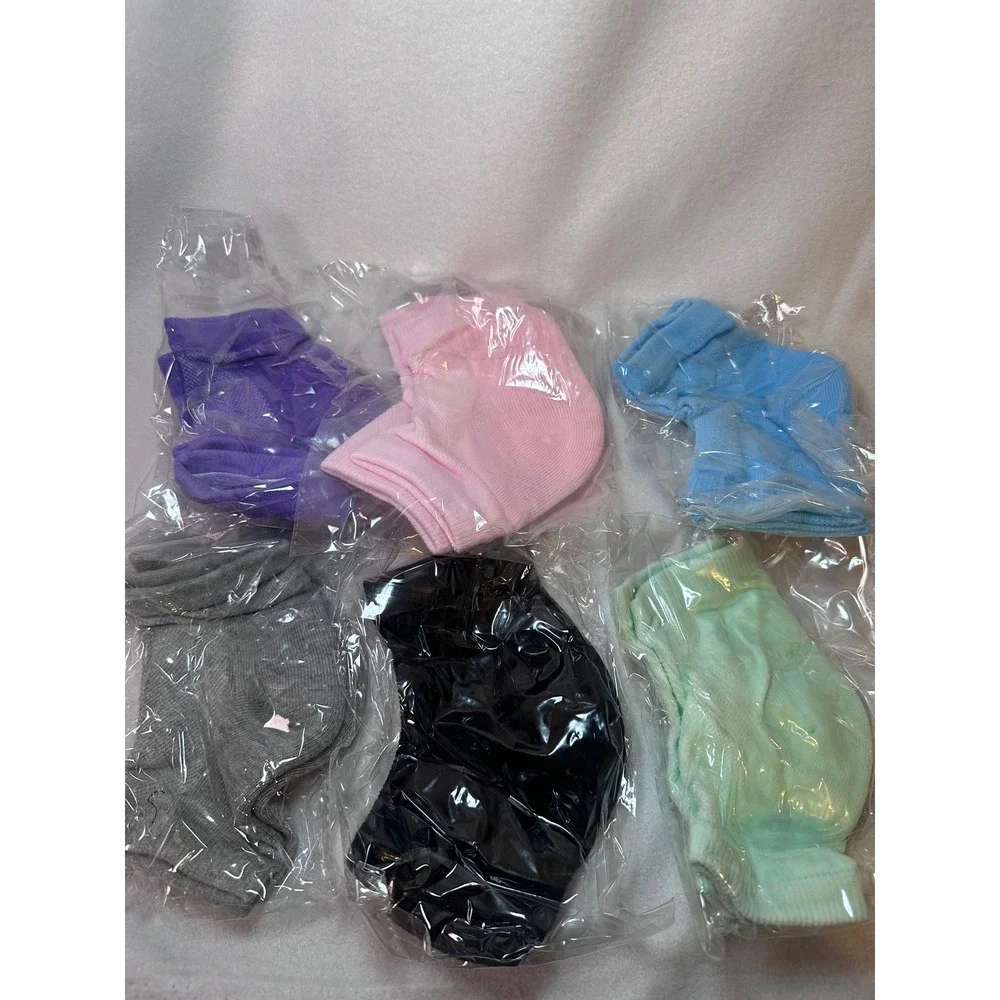 Teawoo Moisturizing Heel Socks Cracked Heel‎ Relief Repair 6 Pairs Hydrating Gel